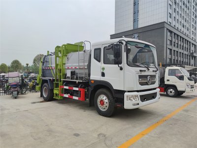 餐廚垃圾車(chē)，收集運(yùn)輸剩飯剩菜泔水垃圾我擔(dān)當(dāng)，干濕分離我本領(lǐng)大
